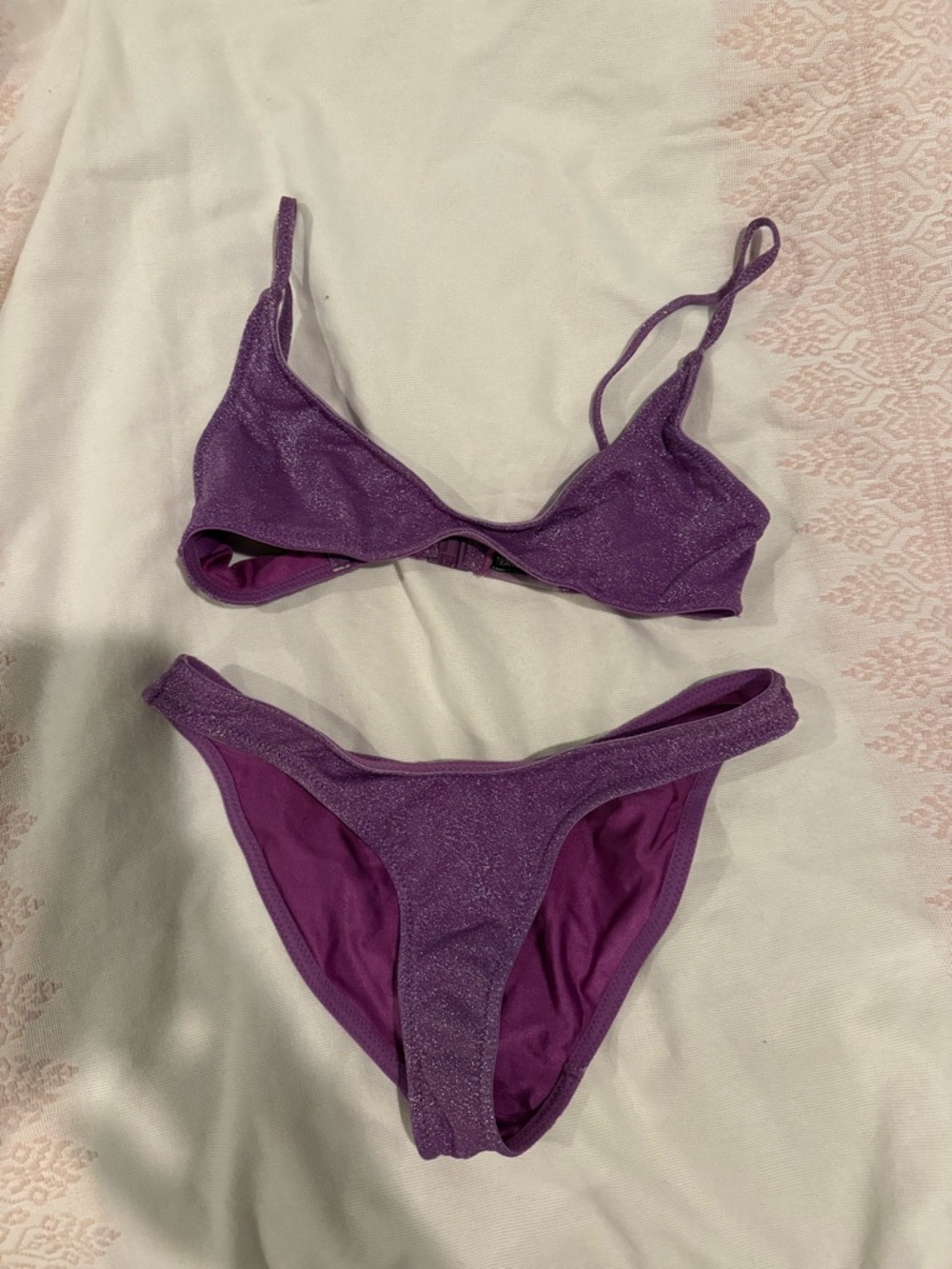 Triangl Sparkle Purple Two-Piece Bikini Set